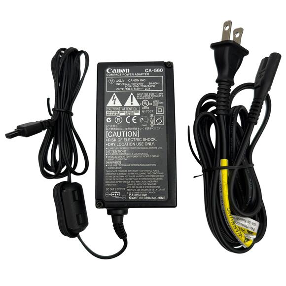 Canon CA-560 Compact Power Adapter 9.5V 2.7A OEM with Power Cord - Tested - Picture 1 of 4